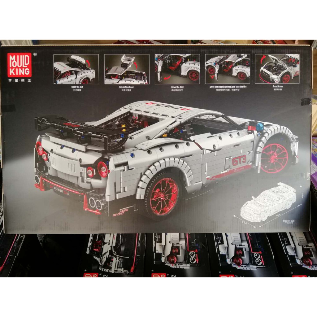 Đồ chơi Lắp ghép Mô hình Mould King 13172 Xếp hình siêu xe Nismo Nissan GTR GT3 - 3358