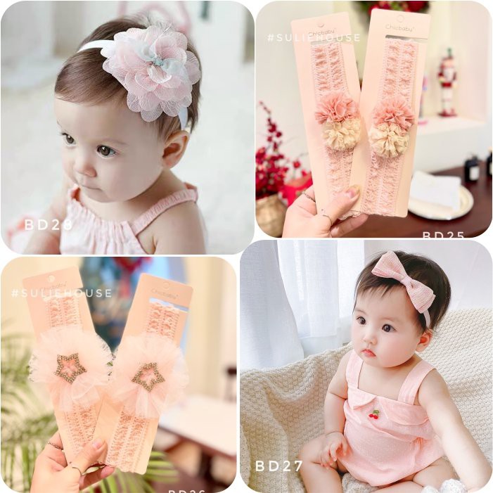 Tổng hợp các mẫu băng đô cho bé 0-2 tuổi p.2