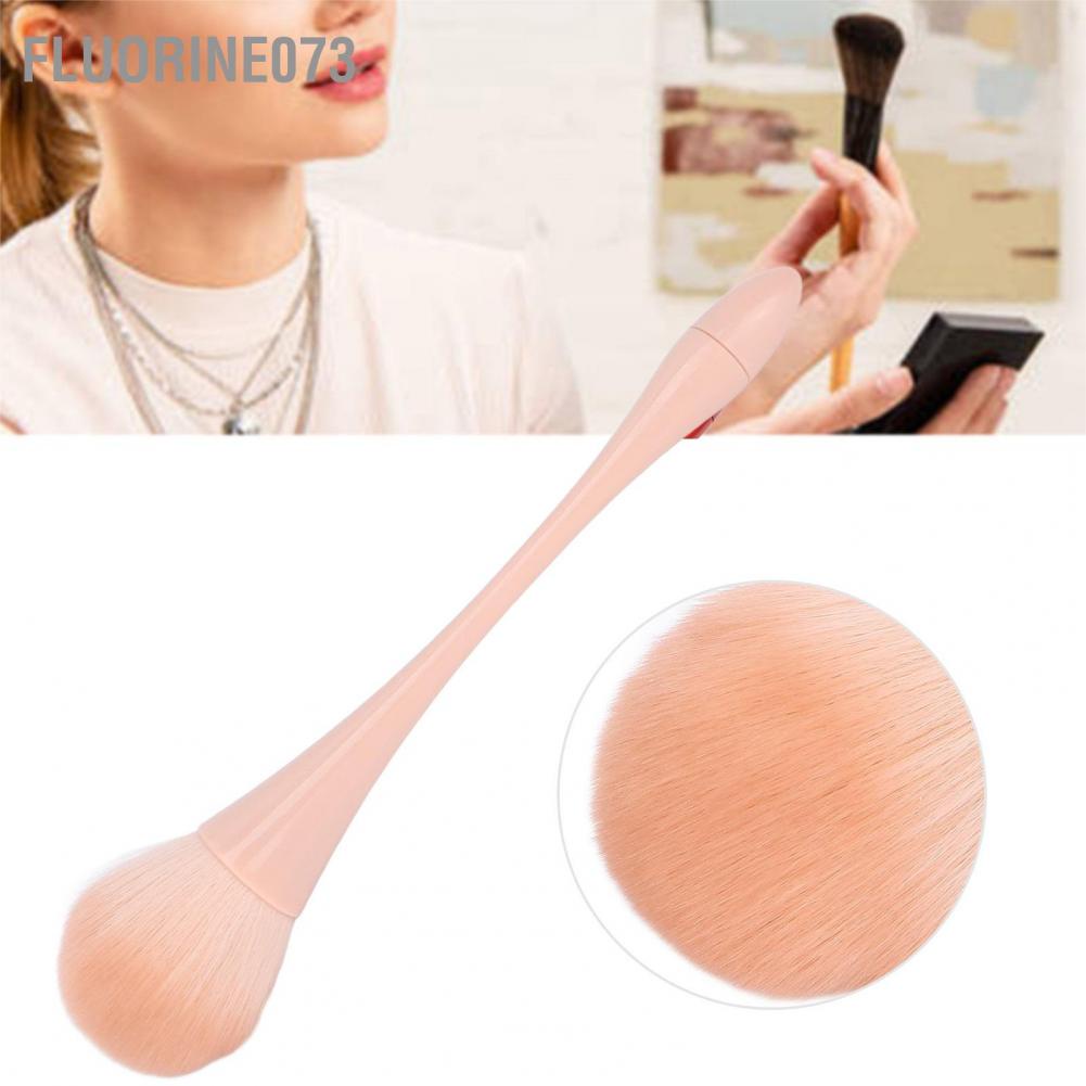 Fluorine073 Nail Art Dust Brush Soft Bristles Long Handle Powder Cleaning Blush Makeup for Salon Home