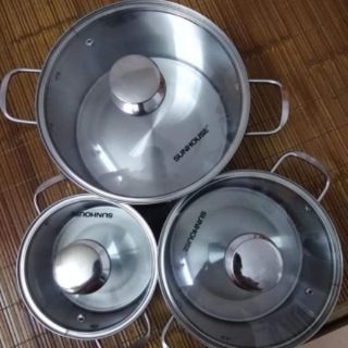 Bộ nồi inox 1 đáy Sunhouse SH116