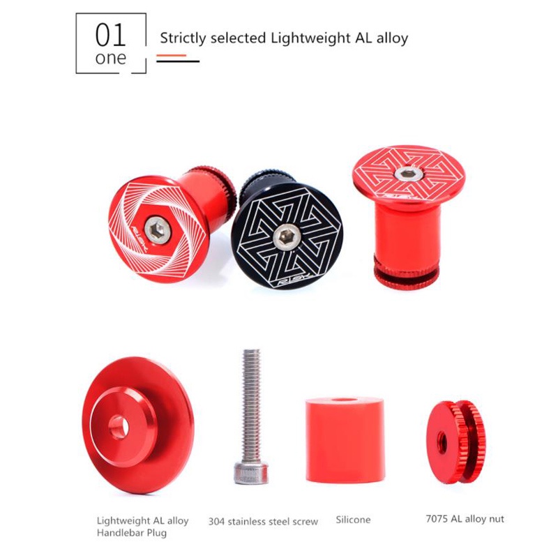 1 Cặp Nút Gắn Tay Lái Xe Đạp Bằng Hợp Kim Nhôm Gọn Nhẹ