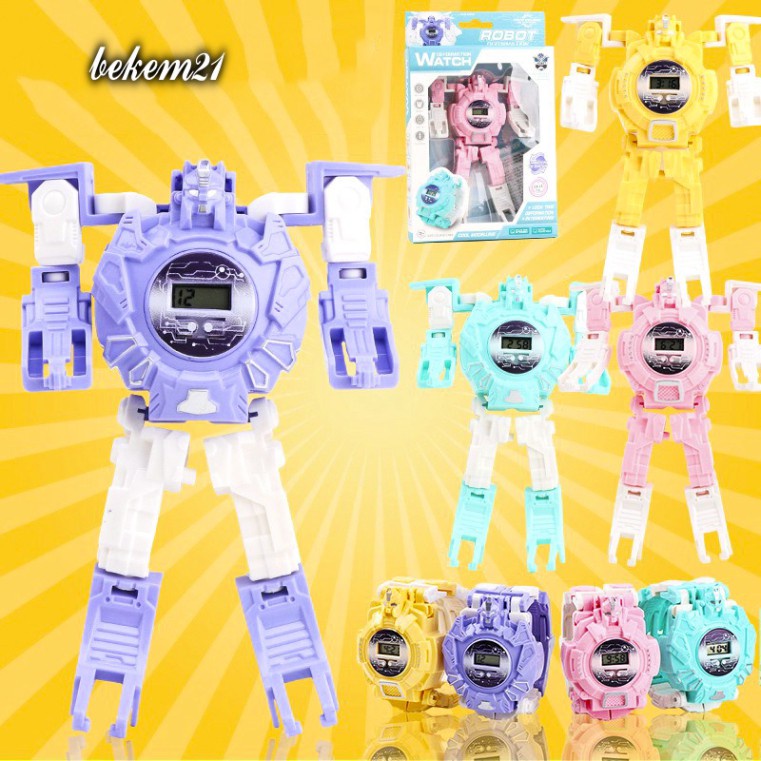 Đồ Chơi Đồng Hồ Đeo Tay Lắp Ráp Robot Biến Hình,Đồng hồ lắp ghép rô bốt siêu nhân