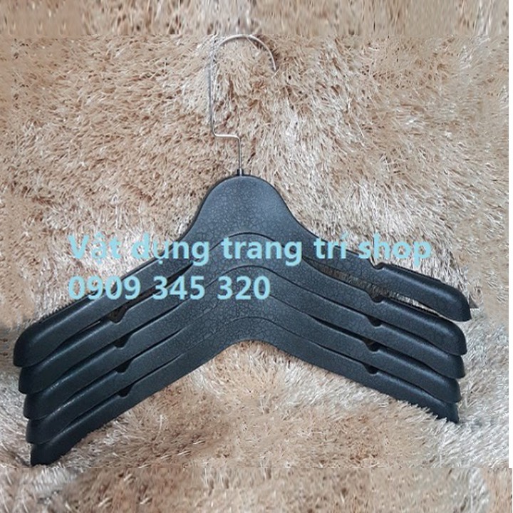 Móc Nhựa Đen Treo Quần Áo 39cm (10 móc)