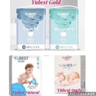 Bỉm YUBEST Angel / Gold / Natural nội địa Trung Quốc quần / dán đủ size S132, S90, M108, M84, L78, XL84, XXL72, XXXL66