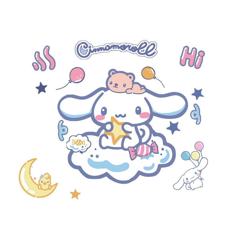 Sticker Pvc Dán Tường Chống Nước In Hình Cinnamoroll Dễ Thương Thời Trang 2022