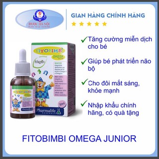 [Kèm quà tặng]Fitobimbi Omega Junior - Phát triển trí não cho bé (Lọ nhỏ giọt 30ml)