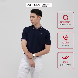 Áo thun polo nam phối viền bo GUMAC đủ màu, đủ size, trẻ trung ATNB1188