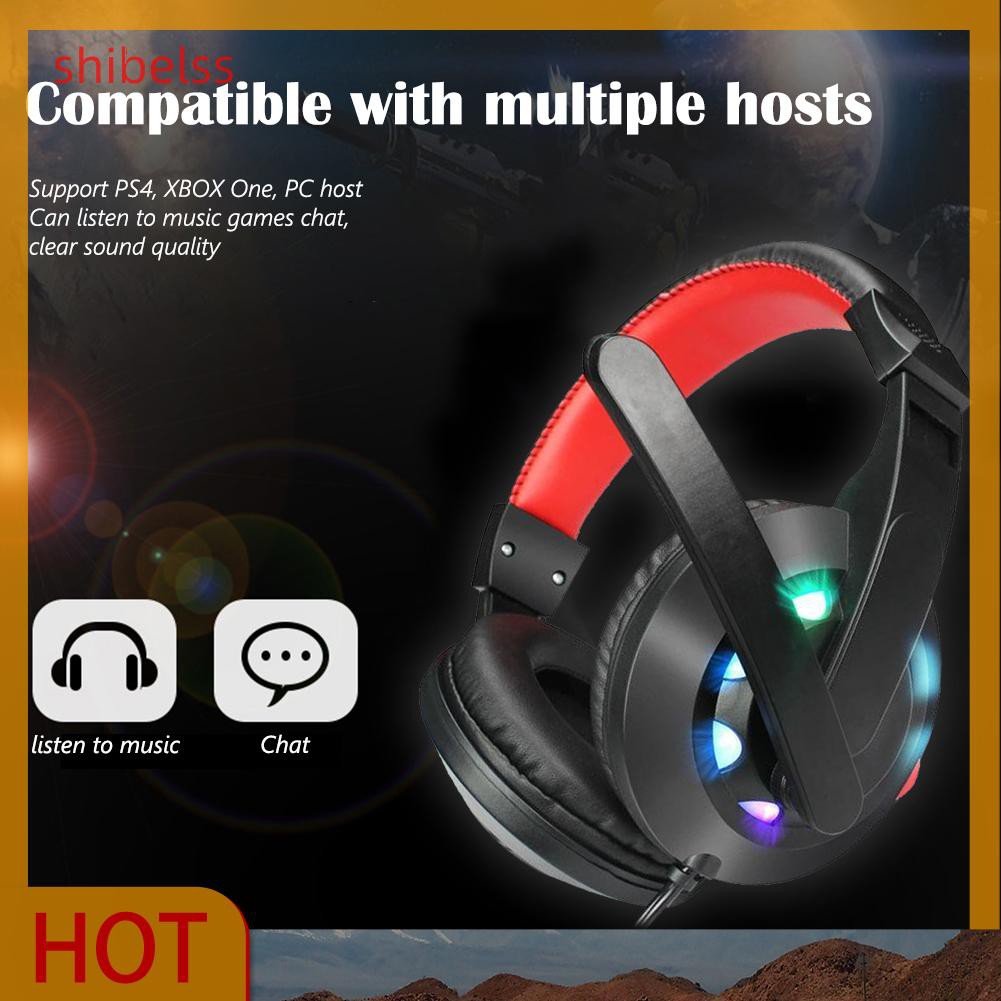 （ʚshibelss）A65 3.5mm Wired Headset Stereo Deep Bass Microphone Music Gaming Headphone