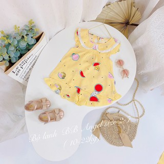 Bộ đồ bé gái. Bộ lanh bé gái cánh tiên họa tiết xinh xắn BOH62