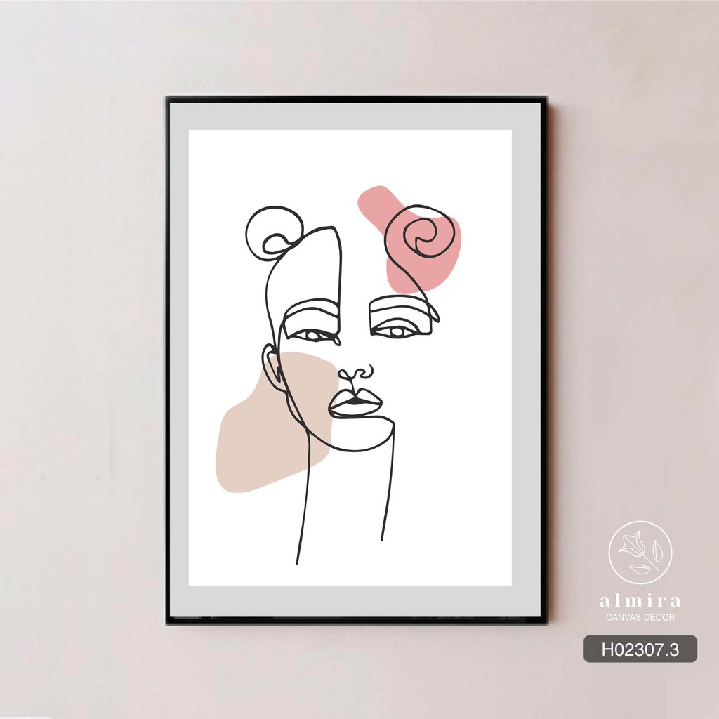 💄 Tranh cô gái bằng vải canvas siêu nhẹ treo phòng ngủ tặng đinh treo 3 chân[H023] | BigBuy360 - bigbuy360.vn