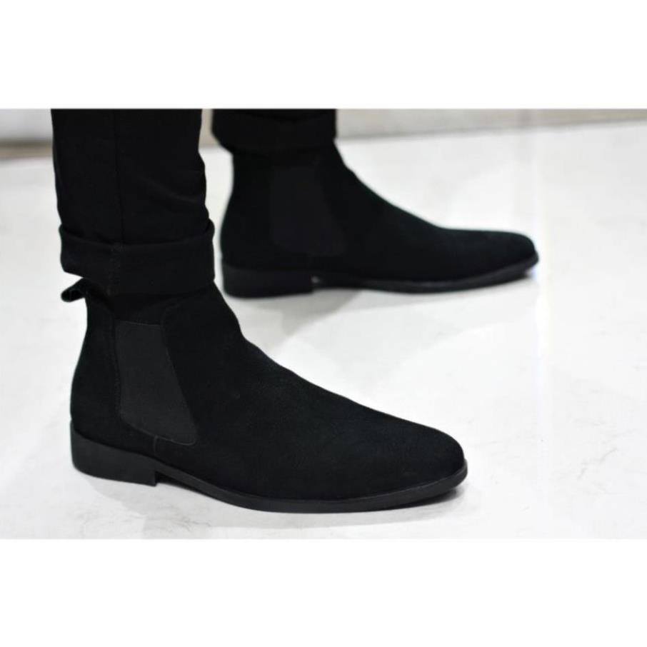 [Sale 3/3]giày chelsea boot cổ cao da bò lộn 4 Màu : Đen - Xám Nhạt - Vàng - Vàng Bò (2H - 56) [Sẵn Hàng] . ' !