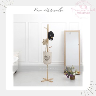 Cây Treo Quần Áo Đứng Gỗ Thông Có Thể Tháo Rời - Phong Cách Scandinavian - Standing Hanger - Kích Thước 155x45