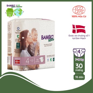 Tã dán 100% hữu cơ bambo nature - nhập khẩu đan mạch - 7-18kg - l30 - 30 miếng