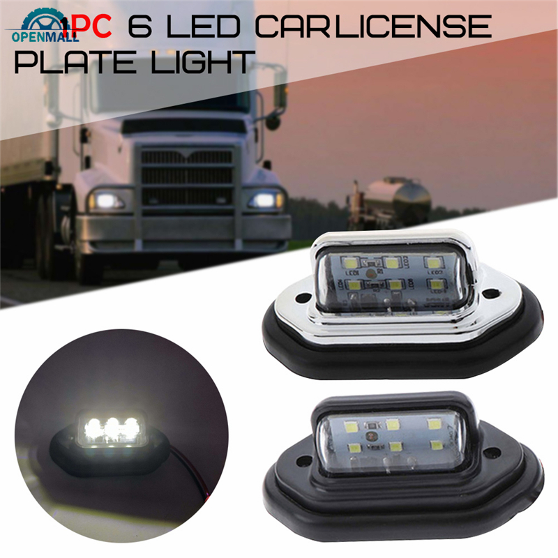 1 Đèn Led 6 Bóng 12v 24v Gắn Biển Số Xe Hơi / Tàu Thuyền