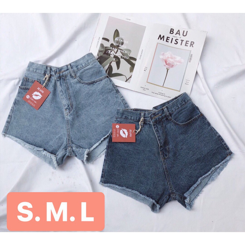 Quần short jean nữ từ size 40kg size đại 75kg mẫu trơn quần short lưng cao hàng VNXK - 2KJean