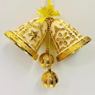 Chuông hoa văn nổi treo trang trí noel 20x25cm 25x30cm 35x40cm