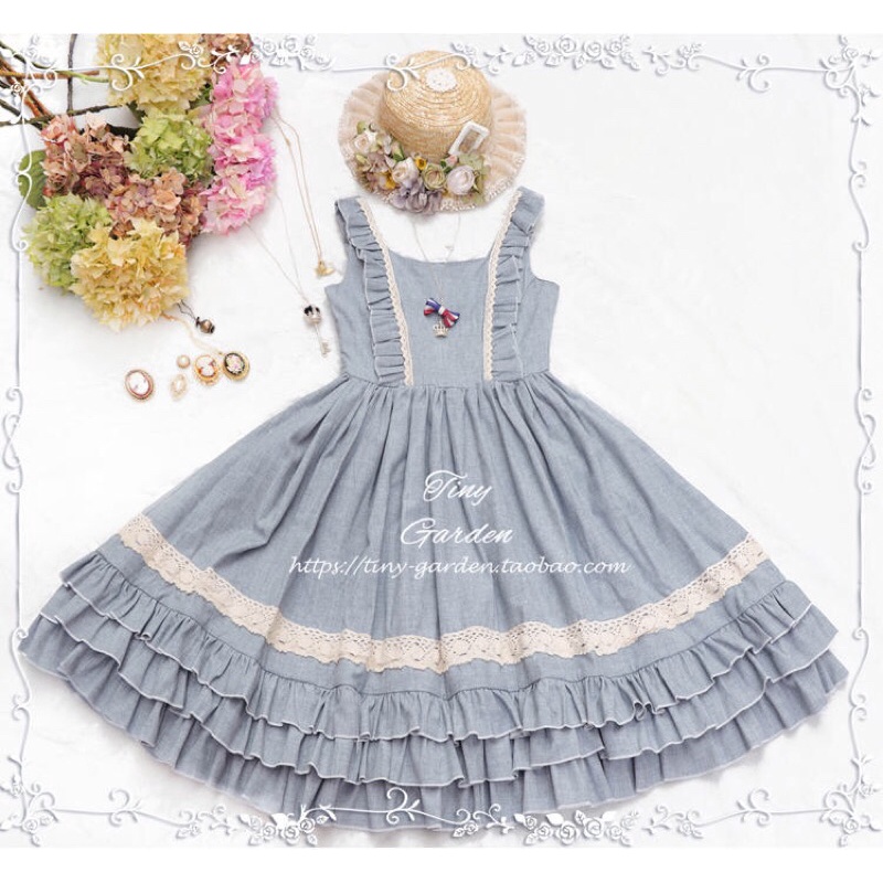 YAS0357-Váy Lolita retro JSK Tiny Garden