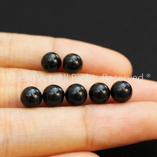 [1 Hạt/ 2 Hạt] 6MM Tourmaline Đen Loại A, Mệnh Thuỷ, Mộc, Đá Phối Vòng Tay Phong Thuỷ, Chuỗi Hạt S50 - Bead Art