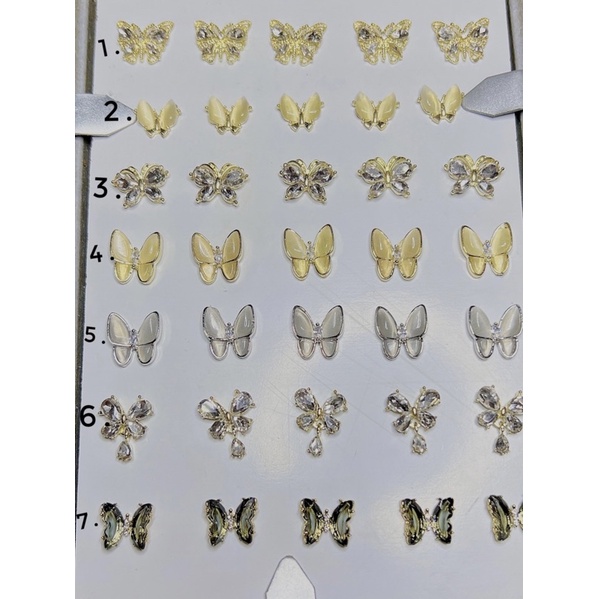 cham bướm các loại- cham nail- cham đính móng - phụ kiện nail giá rẻ