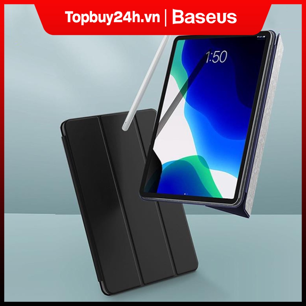 Bao Da Máy Tính Bảng Thông Minh PU Từ Tính Baseus 10.9 Inch 3 Lần Gấp Cho iPad Air 2020