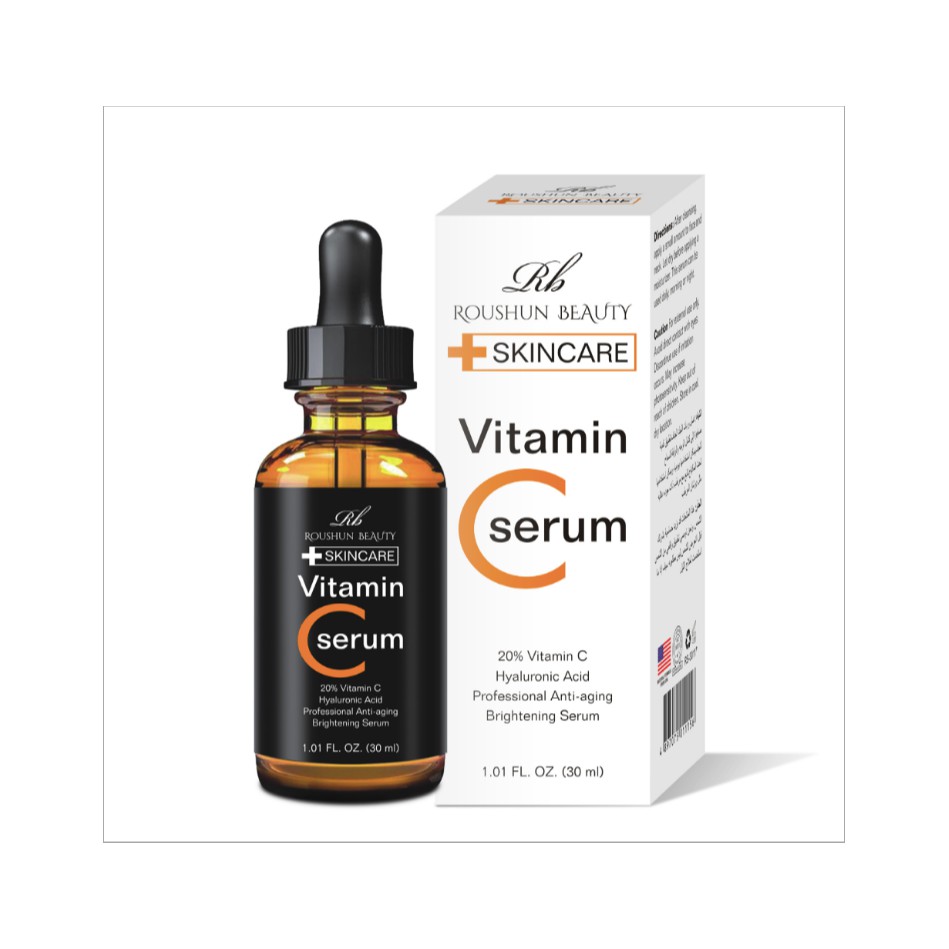 🇭🇰Serum Tinh Chất Vitamin C 20% Trị Mụn Giúp Da Sáng Khoẻ Roushun