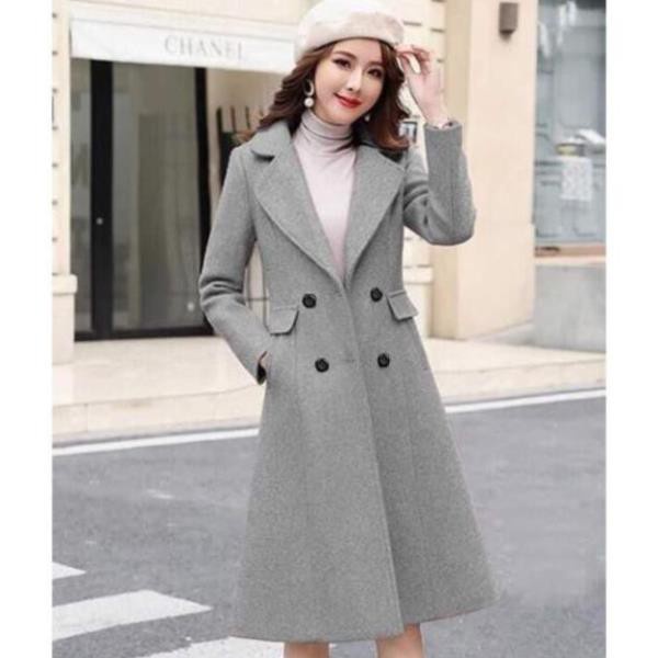 Áo Dạ Dáng Dài Nữ - Áo Khoác Dạ Cổ Vest Túi Xéo Quảng Châu Cao Cấp | BigBuy360 - bigbuy360.vn