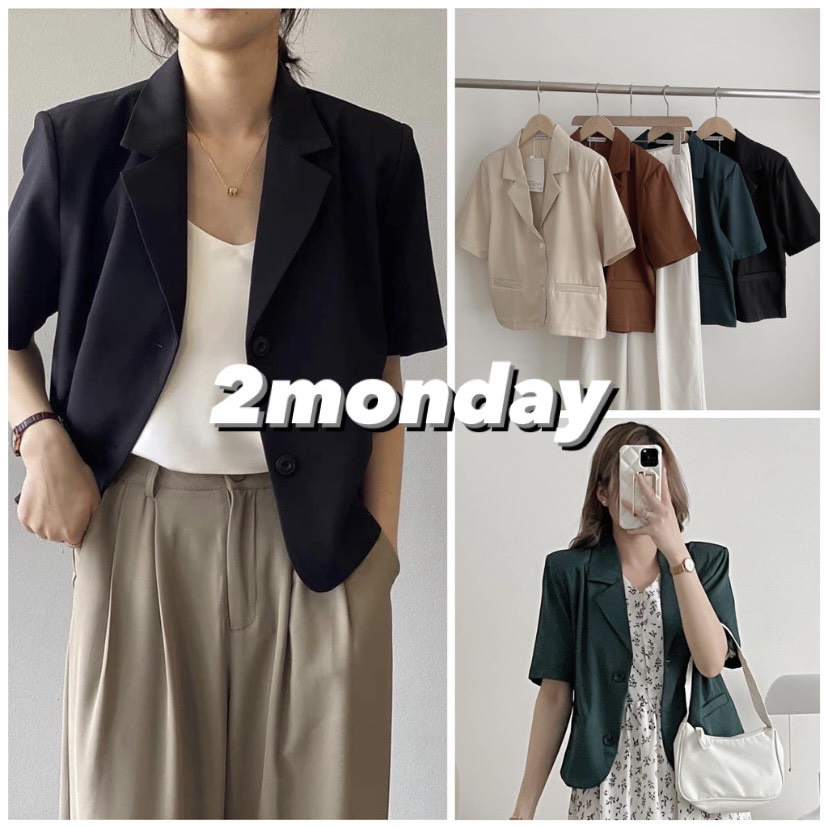 BLAZER CỘC CHẤT RUBY QUẢNG CHÂU DÁNG NGẮN CROPTOP 4 MÀU SIÊU XINH HIỆN ĐẠI