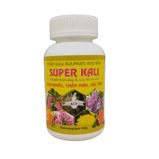 Phân bón Super kali - Kali sunphat hũ 100g, giúp cây nhiều hoa, thắm màu, lâu tàn, sản phẩm chuyên dùng cho hoa lan, cây