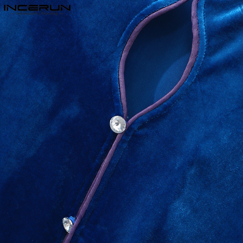 Áo lửng INCERUN lửng tay dài thời trang dành cho nam