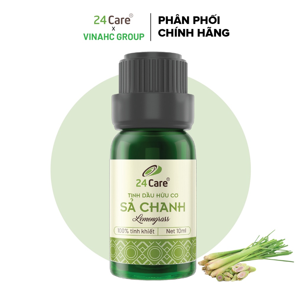 Tinh dầu 10ml 24Care - Essential Oil đạt chuẩn chất lượng kiểm định - xông phòng, đuổi muỗi