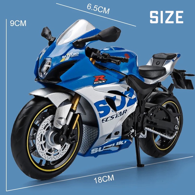 Mô Hình Xe Mô Tô Suzuki GSX R1000R Bằng Hợp Kim Tỉ Lệ 1: 12