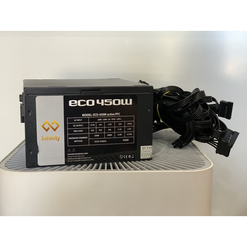 Bộ nguồn Infinity ECO 450W 80Plus Active PFC Cũ (Bảo hành 08/2023)