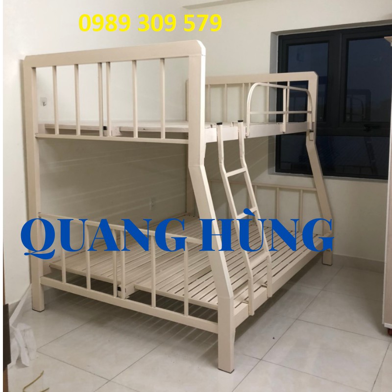 Giường tầng sắt hộp vuông 4x8 cao cấp 1m4/1m6 freeship