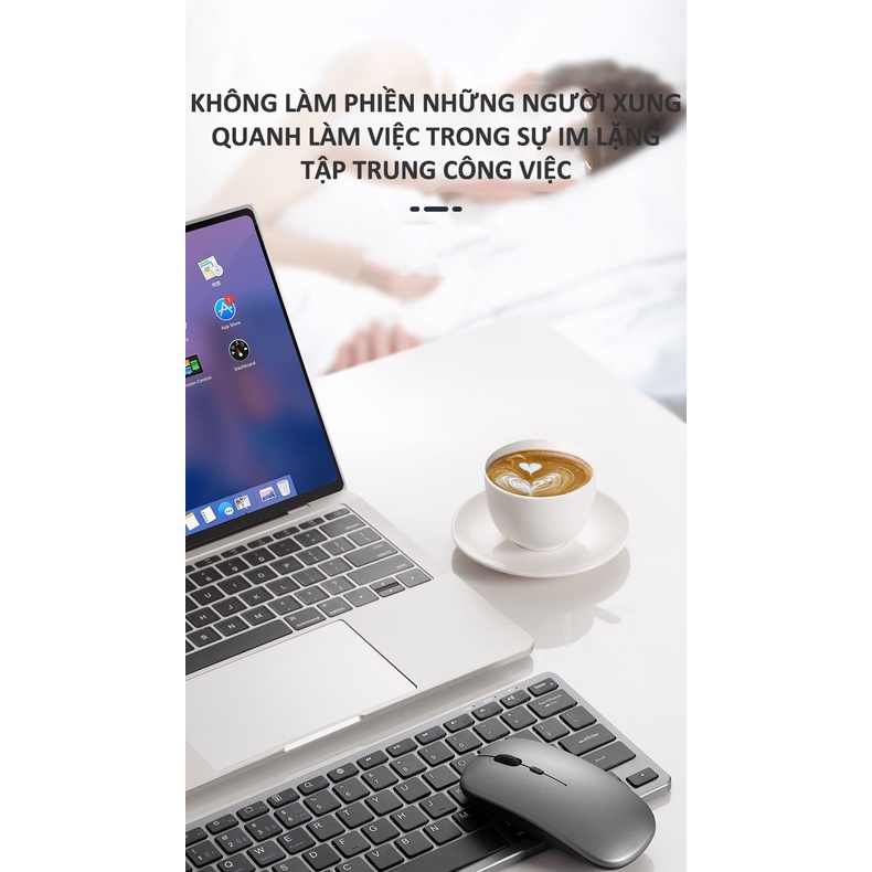 Bộ bàn phím và chuột không dây KB-178 GOIIOG kết nối BLUETOOTH - CHIP USB 2.4GHz siêu mỏng, nhỏ gọn không gây tiếng - VL