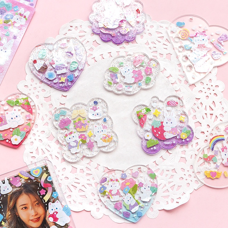 Hình Dán MOHAMM 1 Tờ Hình Dán Mèo Hoạt Hình Đáng Yêu