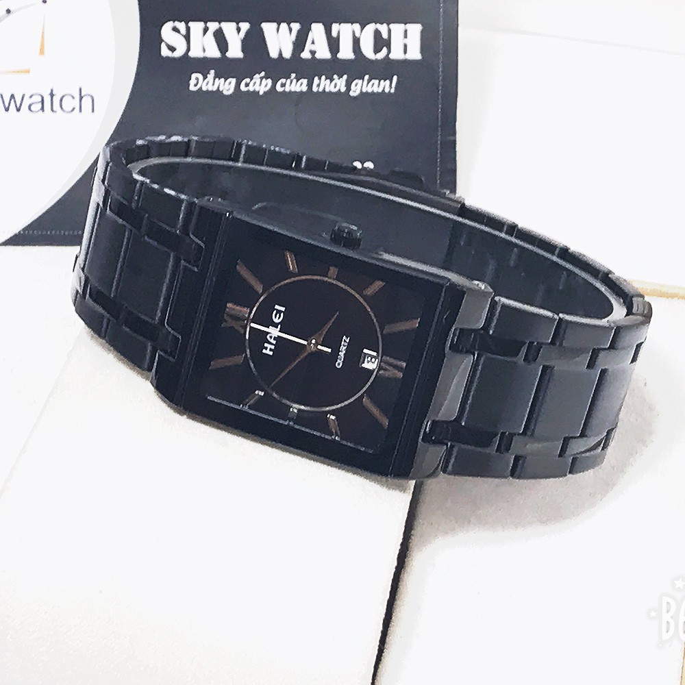 (SIÊU PHẨM) Đồng hồ nam HALEI H564 Đẳng cấp doanh nhân mặt vuông dây thép cao cấp sang trọng | BigBuy360 - bigbuy360.vn