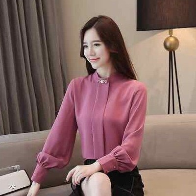 Áo kiểu nữ đính phụ kiện sang trọng - dễ mặc đi làm hoặc dự tiệc - có nhiều size và màu