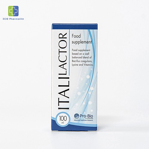 Italilactor/ Itali Lactor - Hộp 100ml - Men bổ sung vi khuẩn probiotic có ích, cân bằng hệ vi sinh đường ruột cho trẻ