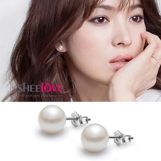 Bông tai nữ MẠ BẠC đơn giản khoen nụ tròn thời trang sale hot giá sốc