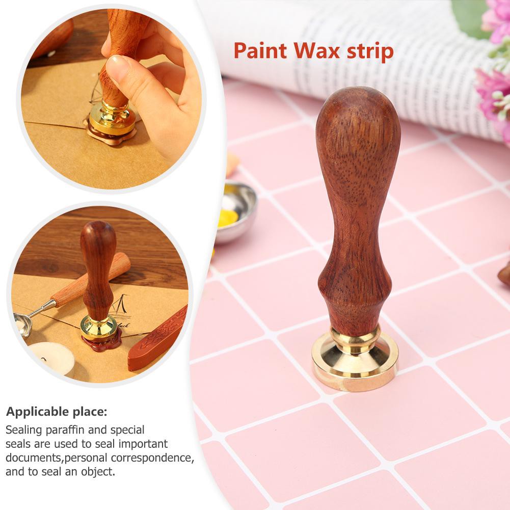 *Tre-home&amp;Living*Con dấu sáp in hoạ tiết cổ điển có tay cầm bằng gỗ