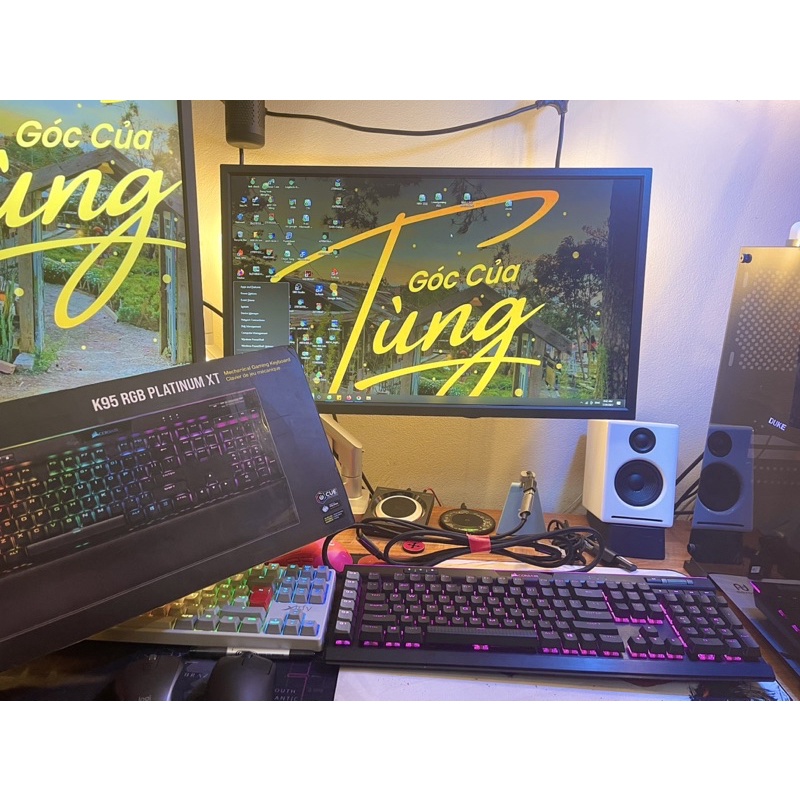 Bàn phím cơ Corsair K95 RGB PLatinum XT Mechanical Gaming Cherry MX Speed Switch đã qua sử dụng