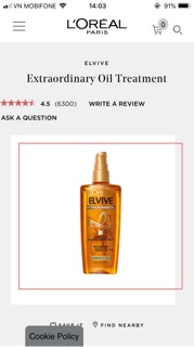 Order Dầu dưỡng tóc Loreal extraordinary oil
