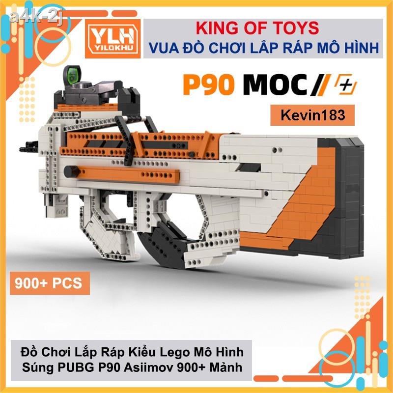 【bán chạy】Đồ Chơi Lắp Ráp Kiểu Lego Mô Hình Súng PUBG P90 Asiimov 900+ Mảnh Ghép - Bản Thiết Kế Tiêu Chuẩn Của Kevin183