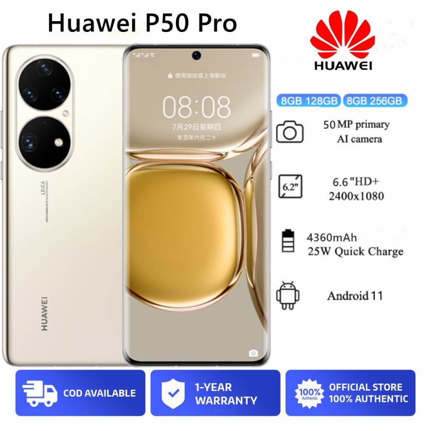 HUAWEI điện thoại P50 pro điện thoại di động 5G ban đầu 2021 Điện thoại thông minh hai SIM di động CP Google