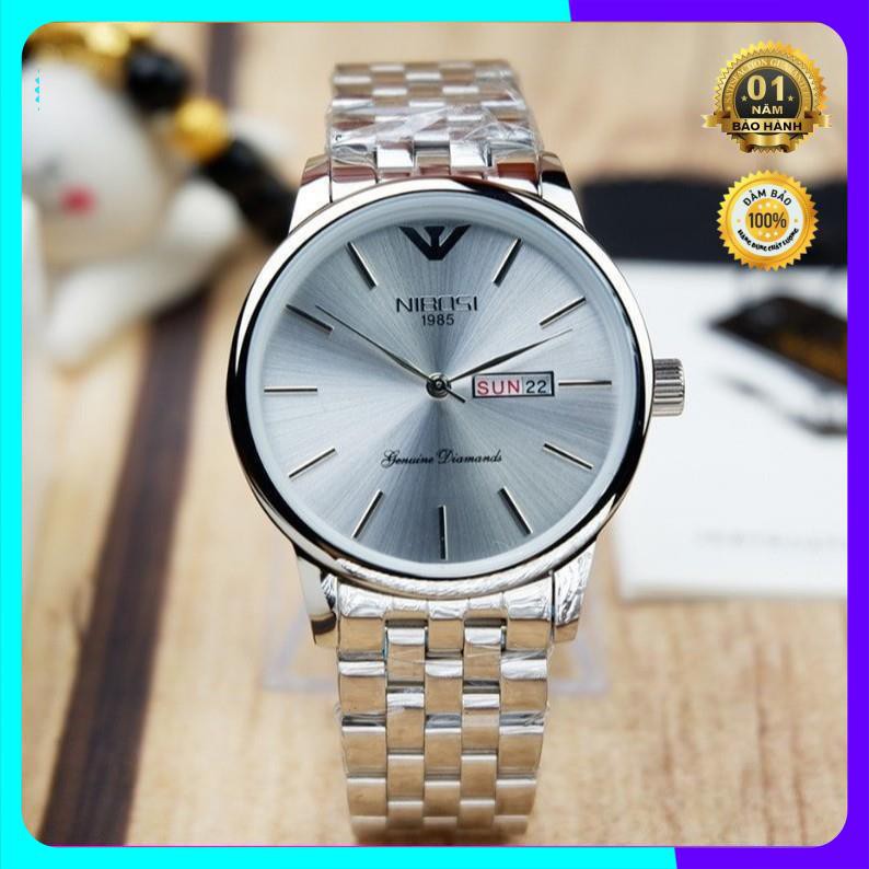ĐỒNG HỒ NAM NIBOSI SANG TRỌNG DÂY VỎ INOX NGUYÊN KHỐI HÀNG HÃNG FULL BOX [ ĐỒNG HỒ NAM ] | BigBuy360 - bigbuy360.vn