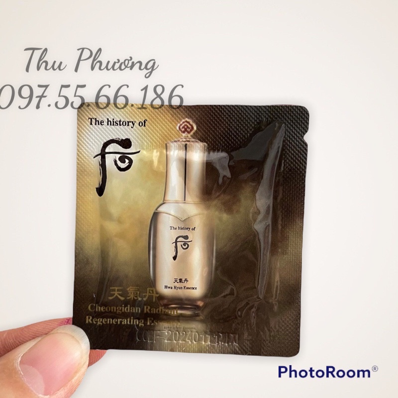 gói tinh dầu tái sinh Whoo Cheongidan Radiant Regenerating Essence 1ml