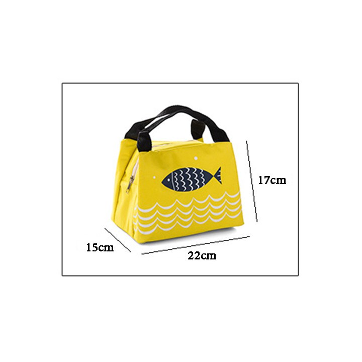 Túi giữ nhiệt đựng hộp cơm đồ ăn giao hàng có khóa kéo 3 lớp giữ nhiệt kiểu xuất nhật dày dặn nhiều kích cỡ 2394