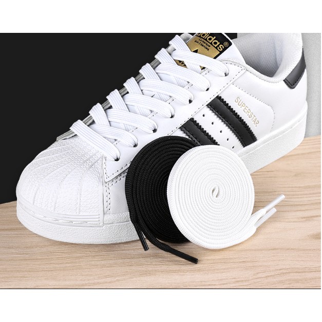 Dây giày Dẹt màu Đen màu Trắng