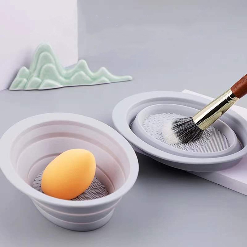 Bàn chải silicon làm sạch mỹ phẩm Trang điểm bàn chải rửa mặt gel làm sạch kem nền Trang điểm bàn chải làm sạch miếng lót công cụ