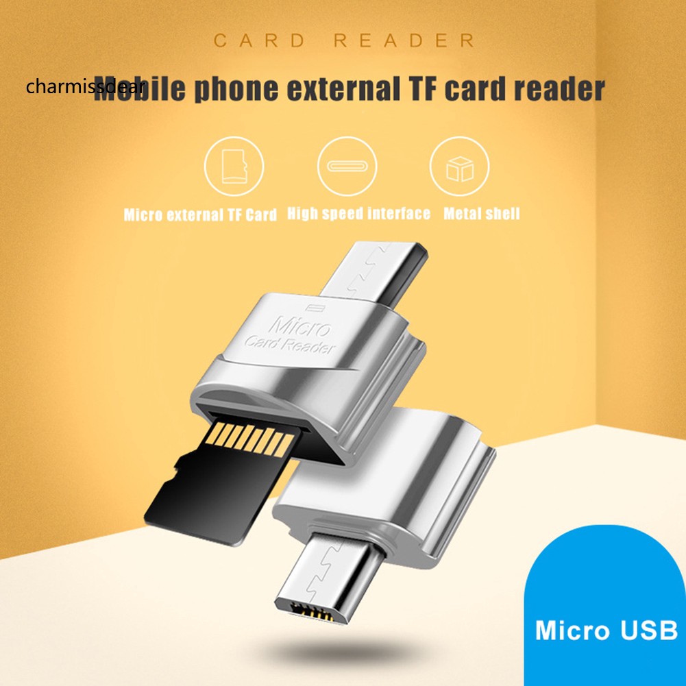 【charmissdear.TF】High Speed Micro-USB/Type-C Memory Card Reader TF Micro-SD OTG Phone Adapter